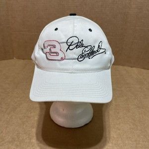 Vintage Dale Earnhardt SnapBack Hat, White, Chase Authentics, #3, Embroidered